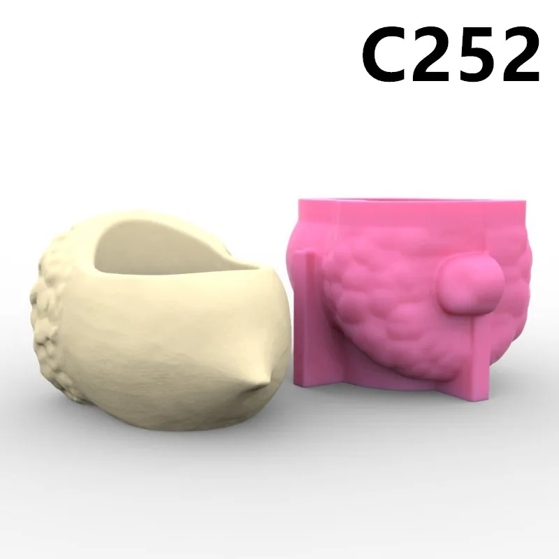 

C252 Filbert Vase Silicone Mold Scented Stone Ornaments Homemade Ashtray Flower Pot Pen Holder Handicraft Gift Homemade
