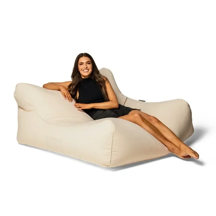 Outdoor Pool Float Beanbag Chairs Extra Large Stripes Lounge Seats Patio Lawn Beach Recline Sofa Chair