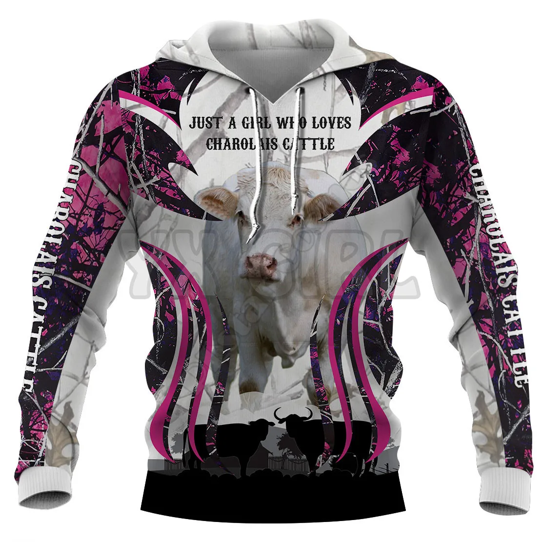 Just A Girl Who Loves Texas Longhorh Cattle  3D Printed Hoodies  Unisex Pullovers Funny Dog Hoodie Casual Street Tracksuit