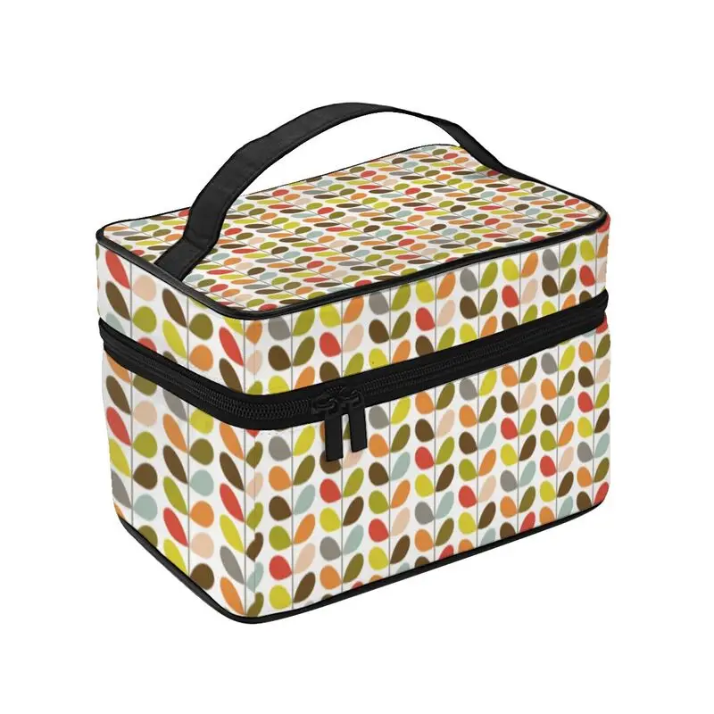 Orla Kiely Flowers 세면 용품 가방, 미드 센추리 모던 멀티 스템 메이크업 화장품 정리함, 숙녀용 뷰티 스토리지 도프 키트 박스
