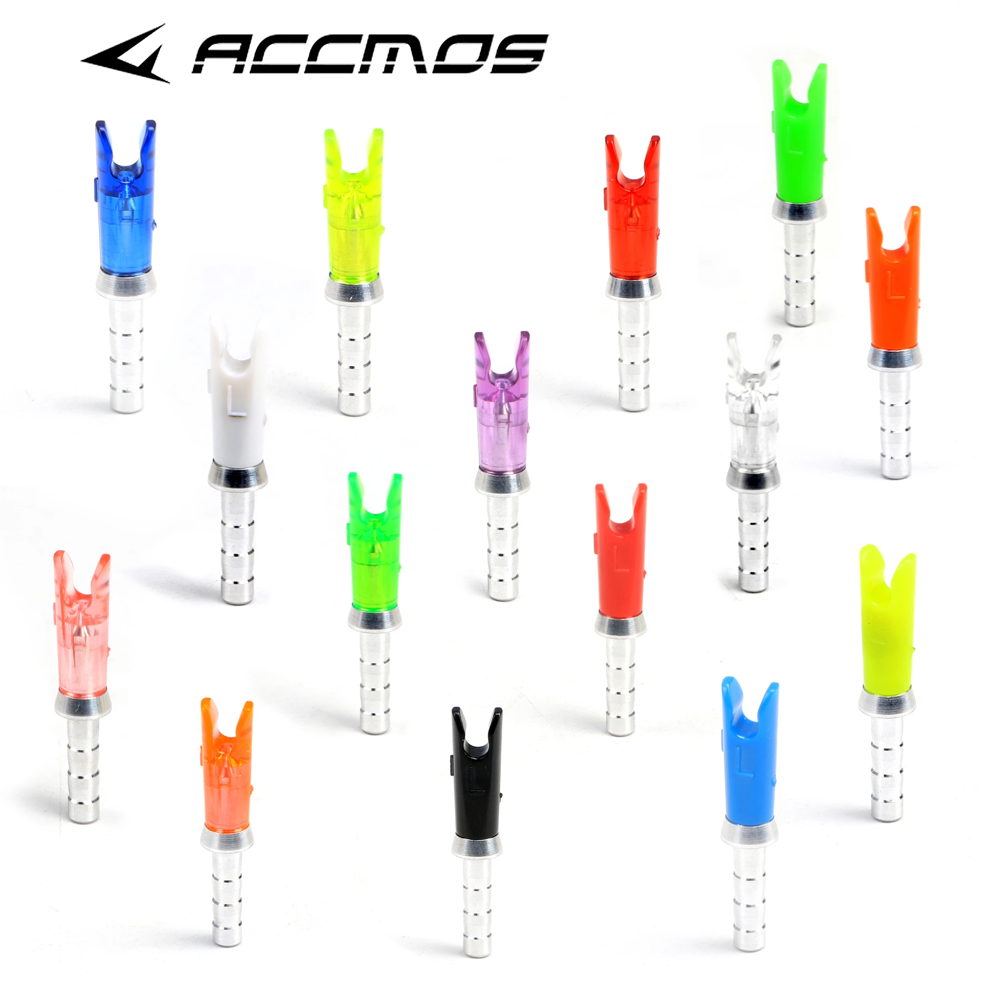 36pcs Arrow Pin Nocks Size L Arrow Nock +Aluminum Pin For ID 4.2 mm 6.2