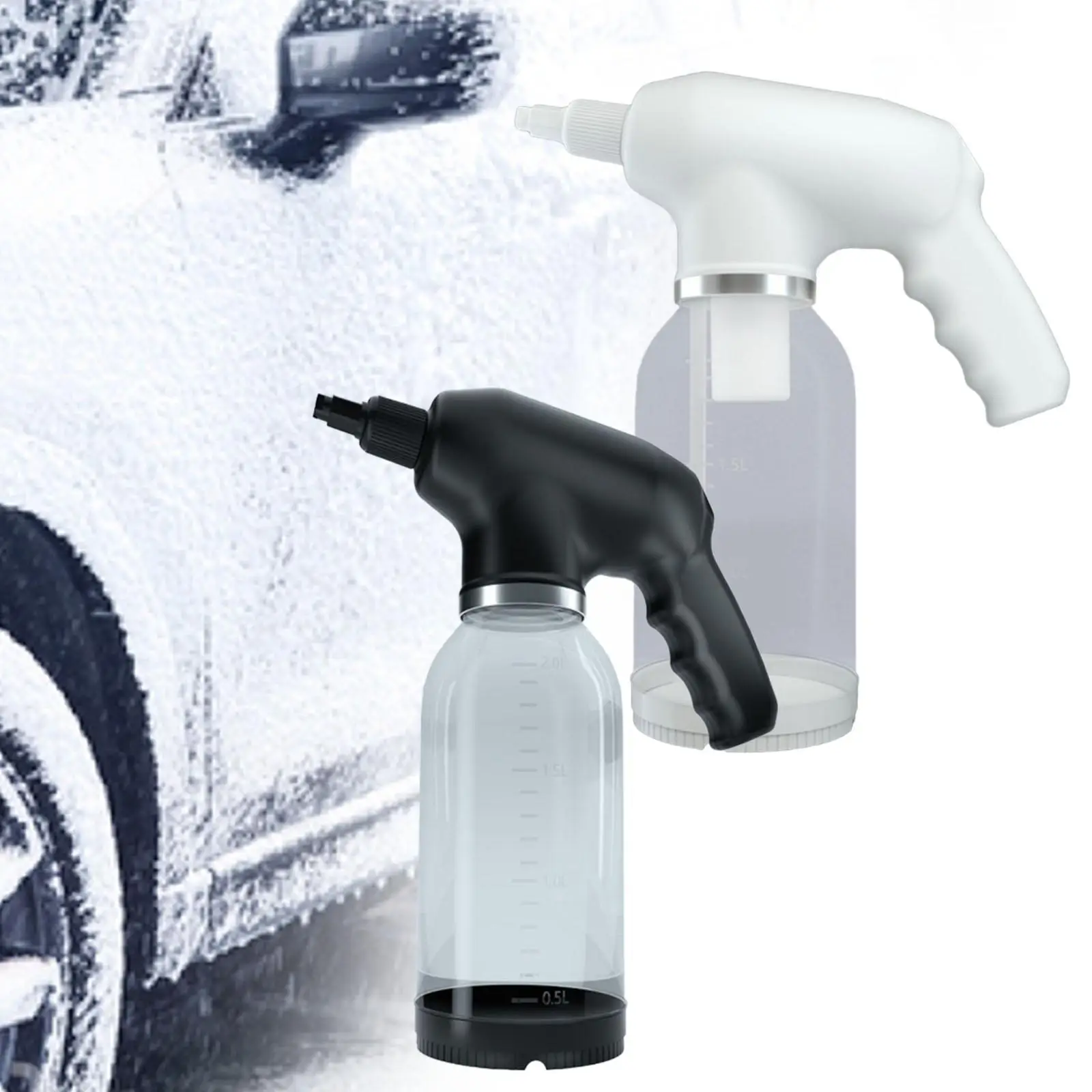 Electric Foam Sprayer Handheld Rechargeable Professional with Scale 2L for Car Beauty Cleaning Trucks Automotive Car Wash
