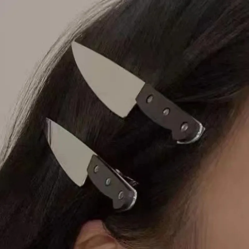 1pcs Knife Shape Hairpin Super Personality Hip-hop Punk Hair Accessories Sweet Cool Girl Side Clip Hair Clips for Women