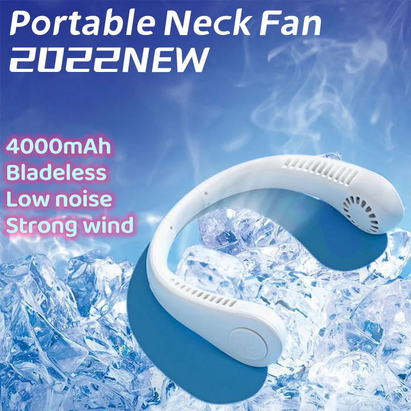 

Hanging Neck Fan Strong Winds Mini Bladeless Fan Rechargeable Portable Fan Mute Outdoors Air Circulators Sports Fans for Home