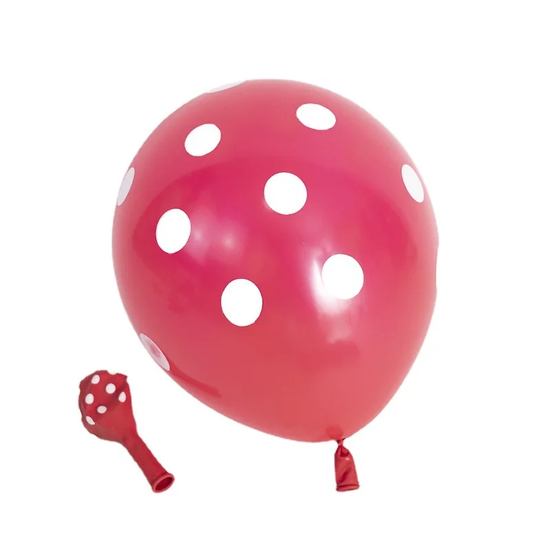 10 Stück 12-Zoll runde Macaron-Punkt-Latexballons in Rosa und Blau für Hochzeiten und Babypartys – Detail 15