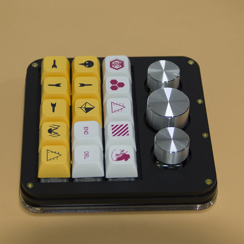 リースノーシーズン8 高精度マクロセット マクロキーボードノブ,15キー,3つのノブ,メカニカルキーボード