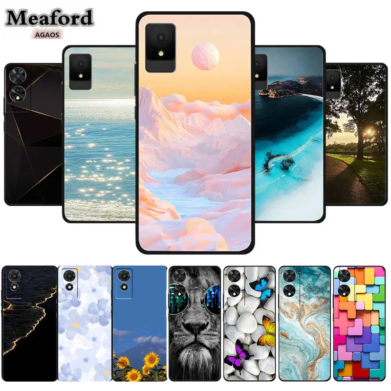 Soft Silicone TPU Phone Cover with Floral Design - Rivers and Mountains Back Case Shield Protector