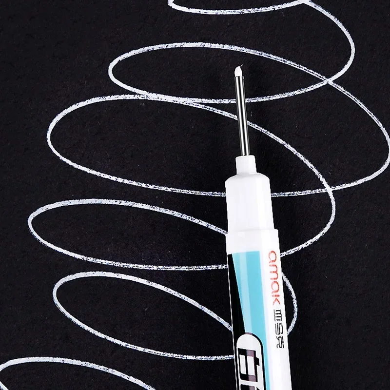Marker Pens 5/10PCS/Set 0.7mm 20mm Long Nib White Multi-Purpose Deep Hole Quick-drying Carpenter Oily Pen for Bathroom Wood