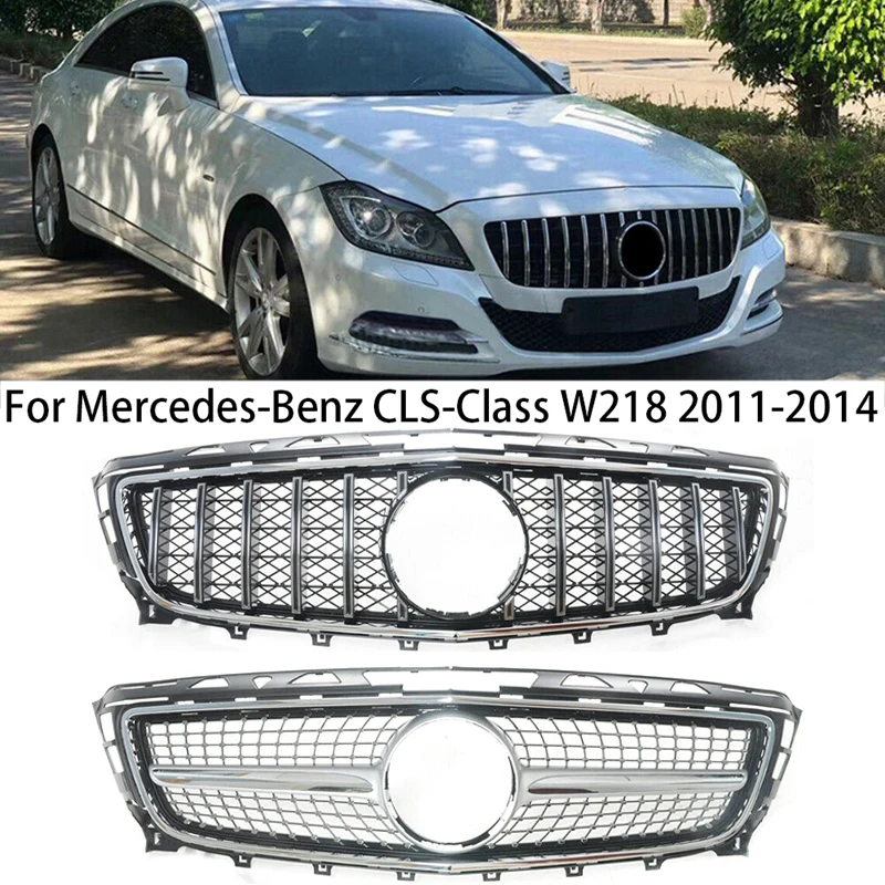 

Upgrade Diamond Style Front Bumper Grille Racing Grill For Mercedes Benz CLS Class W218 C218 X218 CLS400 CLS350 CLS500 2011-2014