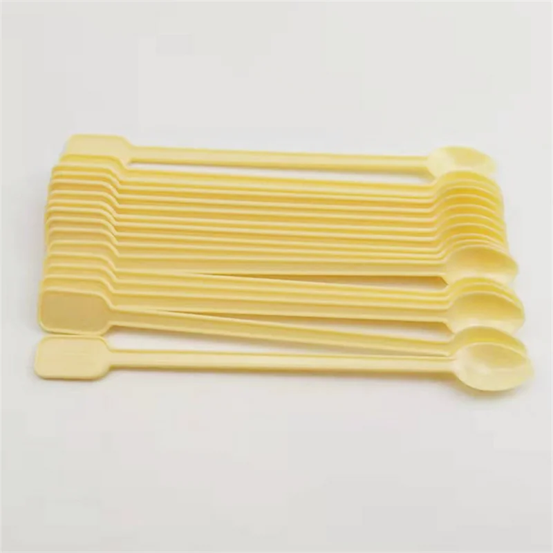 Description Picture 5 of item500/100Pcs Coffee Dessert Cake Spoons Plastic Spoon Safe Tea Coffee Ice Cream Stick Stirring Bar Disposable Spoons