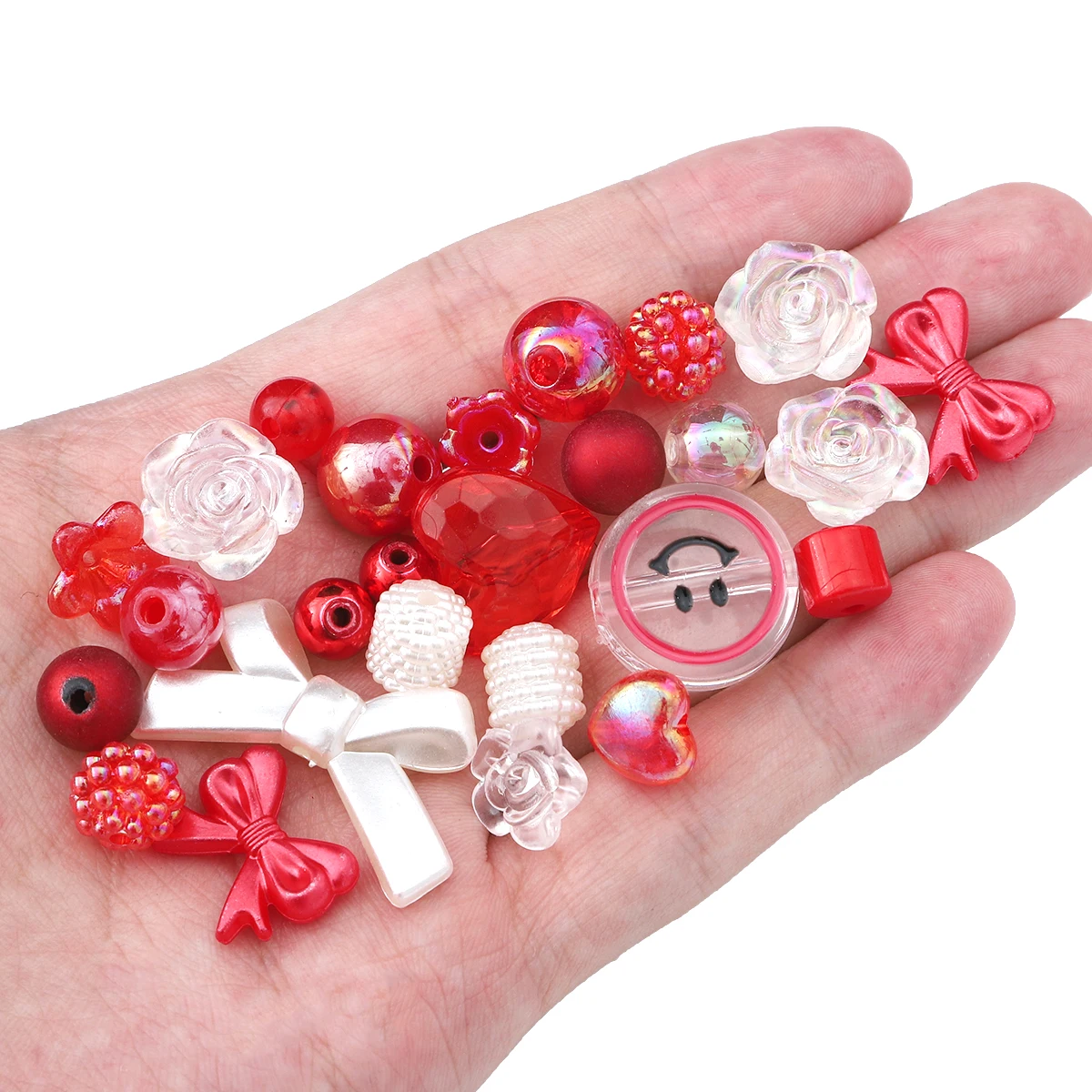 30 g Acrylperlen im Barockstil, bunt, gemischt, lose Perlen für DIY-Schmuckherstellung, Armband, Telefonkette, Zubehör – Detail 15