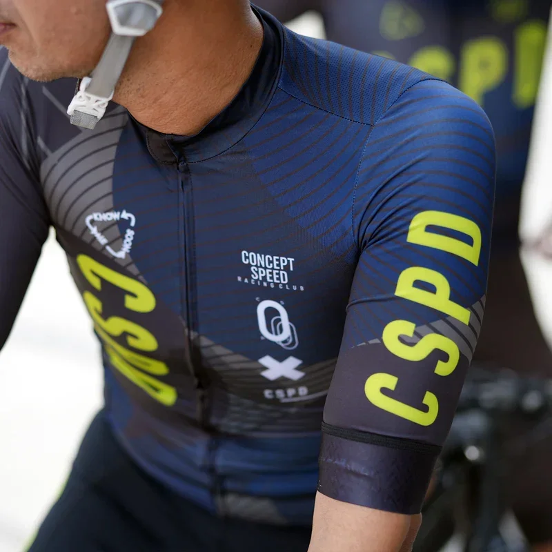 CSPD Performance Cycling Jersey Men Training Competition Short Sleeve Bicycle Clothing Breathable Road Bike Shirt Tops