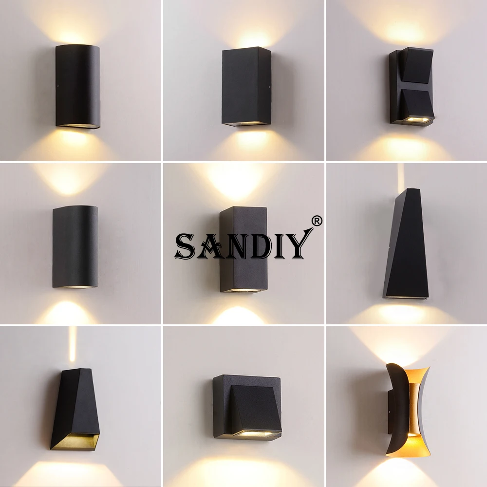 SANDIY Outdoor LED Garden Wall Lamp Up Down Light for House Decor ...