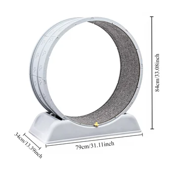 Treadmill for cats, treadmill for cats to parkour at home and small dogs, easy-to-assemble exercise rollers for cats, durable pl 4