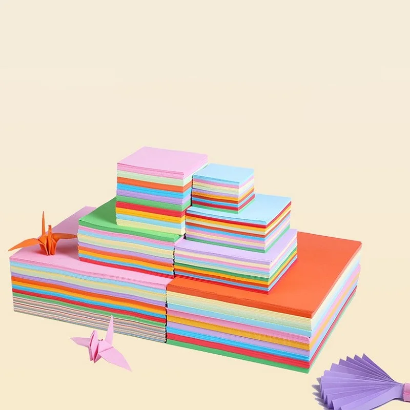 Color Copy Paper A4/A5 100 Sheets Kids Handmade DIY Card Scrapbook Paper Double Sided Colored School Office Supply