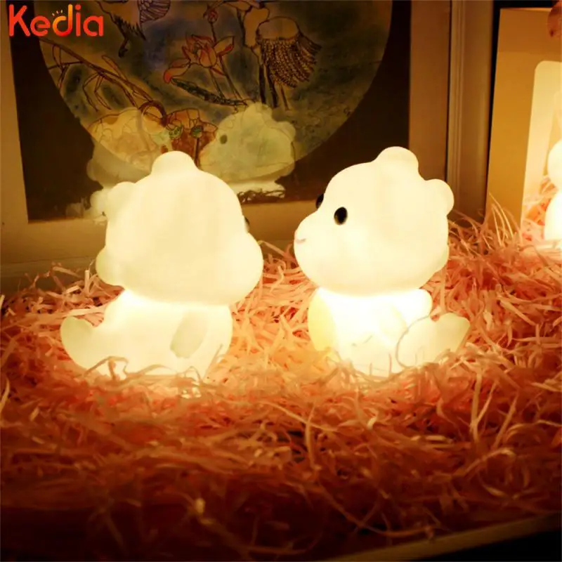 

Gifts Practical Bedroom Ornaments Illumination Small Dinosaur Home Furnishing Night Light Simple Portable Led Cartoon Vinyl