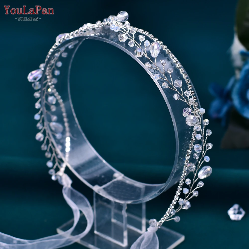 YouLaPan 투명 크리스탈 신부 벨트, 얇은 신부 벨트, 라인석 신부 벨트, 원피스 웨딩 액세서리, SH93