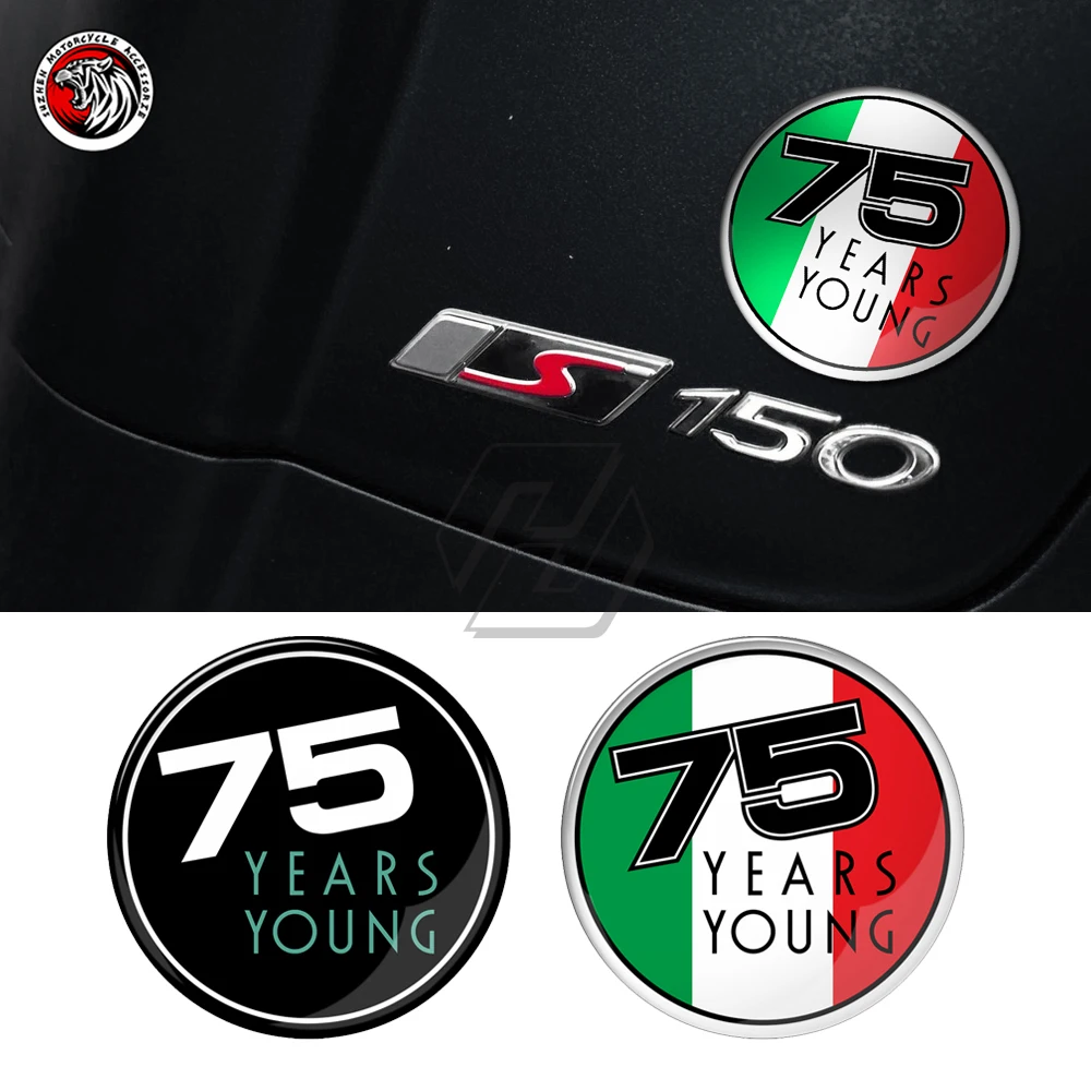 Scooter Accessories 75 Years Young Sticker Fit for Piaggio Vespa GTS 300 250 300ie Sprint Primavera 50 150 scooter wicked 20 years of exp ed 2 cd