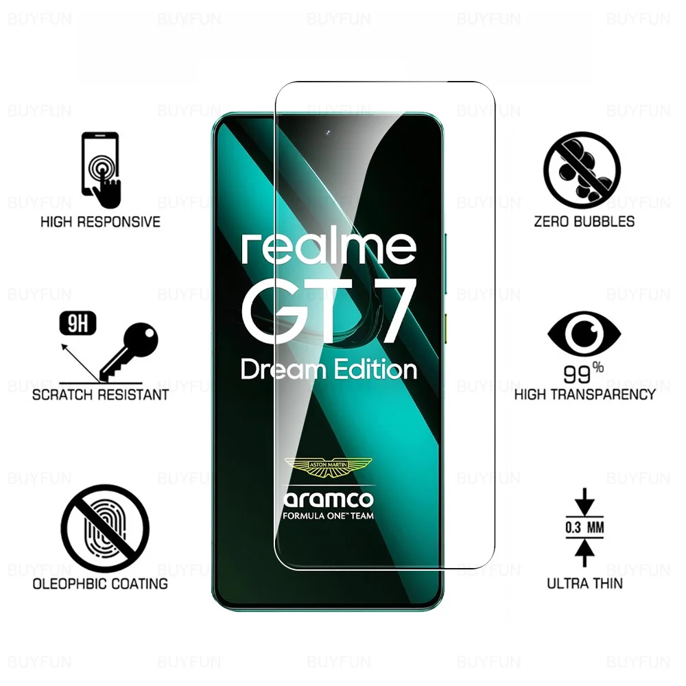 Premium Tempered Glass Screen Protector - 4 Pack for RealmeGT7 Dream Edition