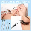 1/4 Pieces Tweezers With Rubber Tips Tweezers Rubber PVC Silicone Coated Non Marring Flat Tip Bent Tip Tweezers Tipped Tweezers 3
