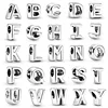 Silver 925 26 Letter A-Z Alphabet Charm Fine Beads Fit Original Charms Silver Bracelet DIY Fine Jewelry for Women Gifts Making 6