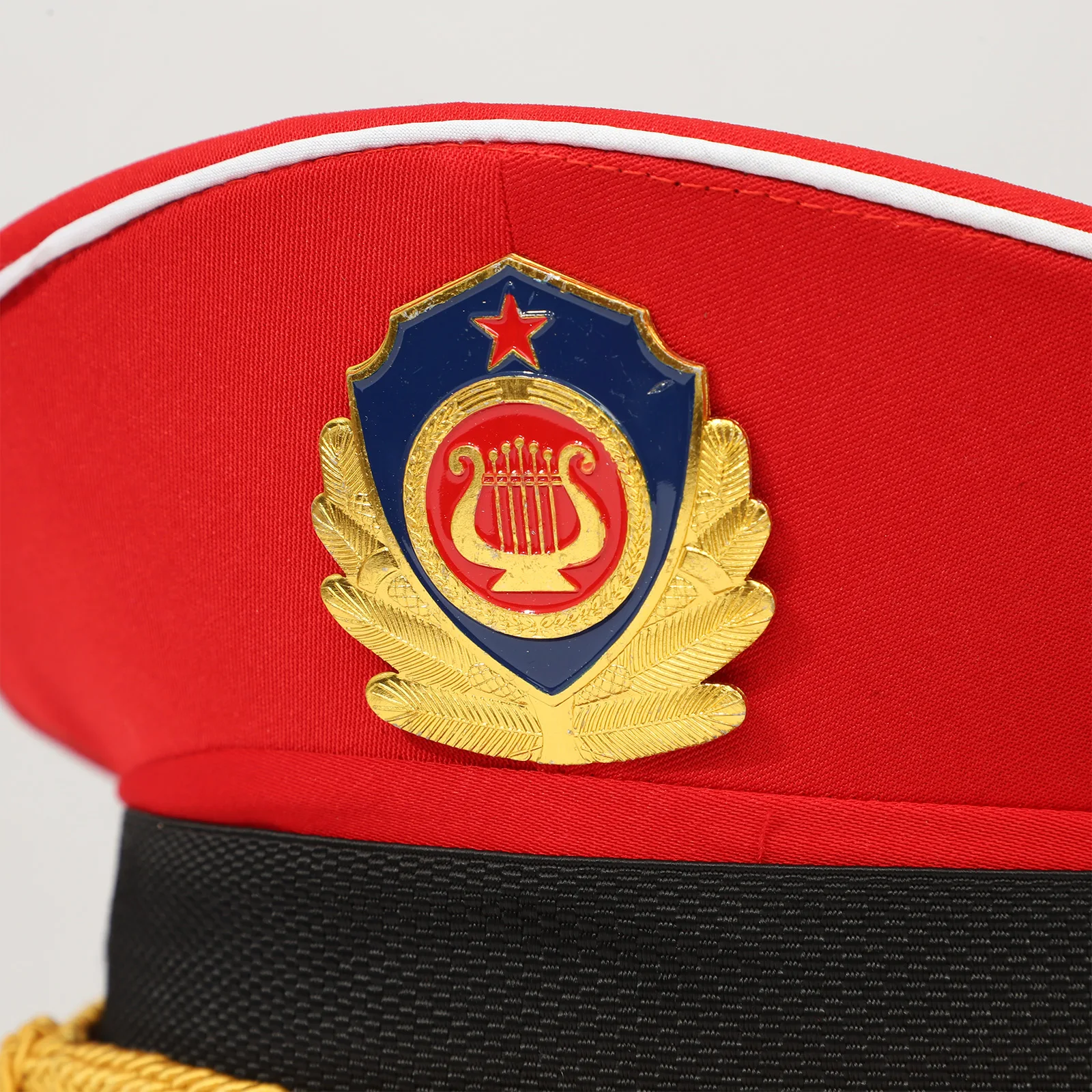 Adult kid leather flat cap costume hat for military performance