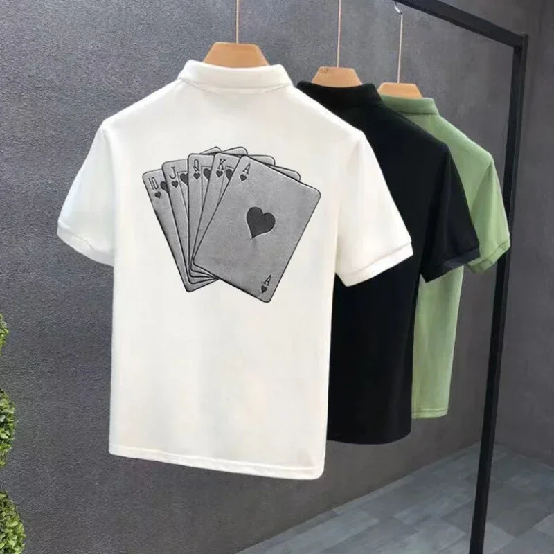 

Mens T-shirt Print Tops Black Male with Collar Tee Graphic Polo Shirts Aesthetic Cheap Clothes Men's Clothing 2024 Cool Hot Xl