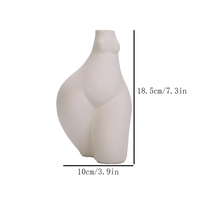 Creative Abstract Vase Ceramic Body Art Flower Pot Living Room Decoration Office Ornaments Home Decor Desk Accessories