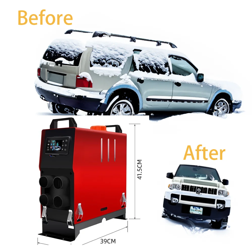 Upgrade Diesel Air Heater, 8KW 12V All in One Diesel Air Parking Heater w LCD Air w Output, Truck Heater Kit Bus Boat Caravan images - 6