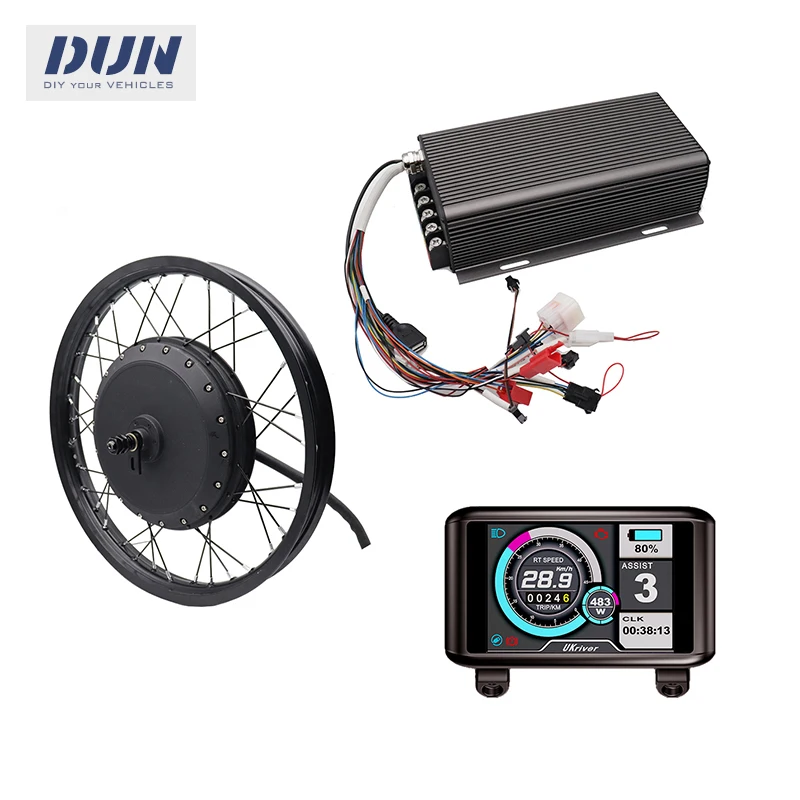 

QS 273 V3 Rated 4000W Peak 8000W Hub Wheel 17"18"19"21" Electric Bike Motor Laced Rim with SVMC72150 and Display For E-Bicycle
