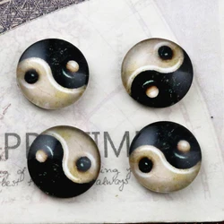 20pcs 12mm Tai Chi Yin Yang Handmade Glass Cabochons - Hot Sale (D7 - 12)