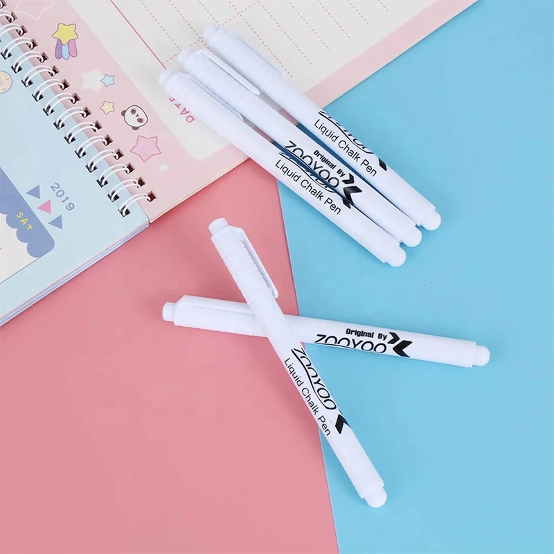 10Pcs Erasable White Liquid Ink Chalk Marker Pen on Chaldboard Blackboard Window Glass