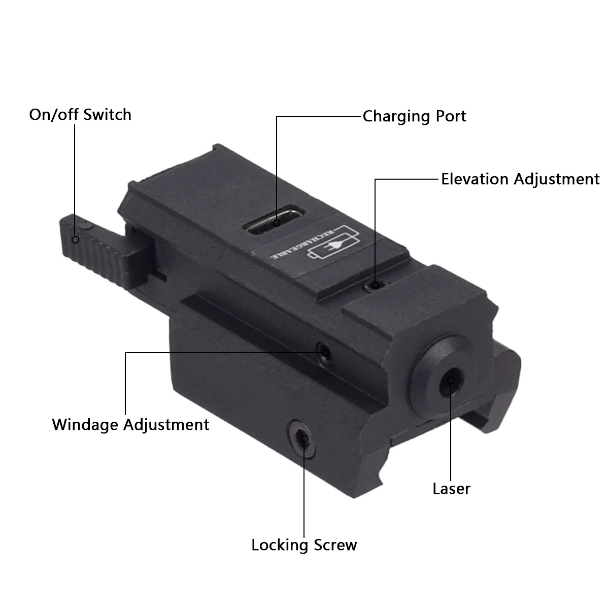 4TYPE Green/Red Dot Laser Sight Rechargeable Aiming Laser Pointer Sights For Pistol Glock 17 Rifle AR15 Hunting Accessories