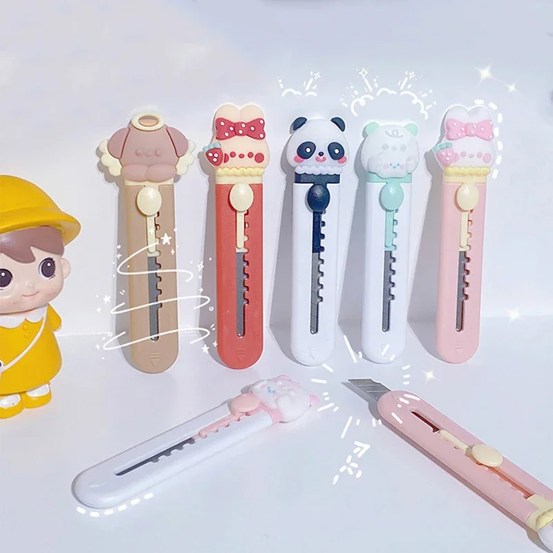 1Pcs Cute Mini Cutter Utility Knife Student Art DIY Tools Creative Stationery School Supplies