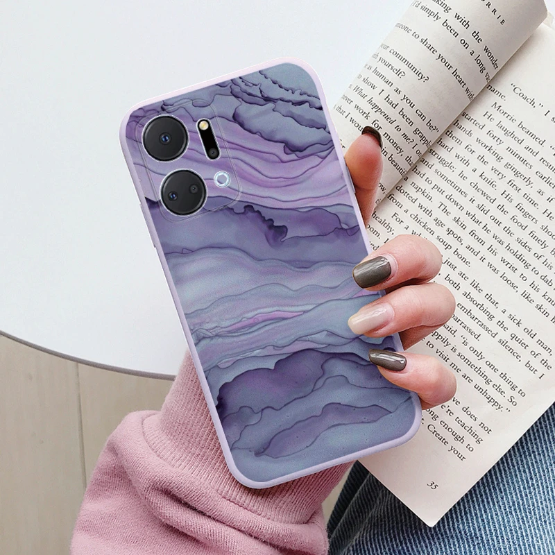 Marble Stone Texture Protective Silicone Case - Fashionable Back Cover