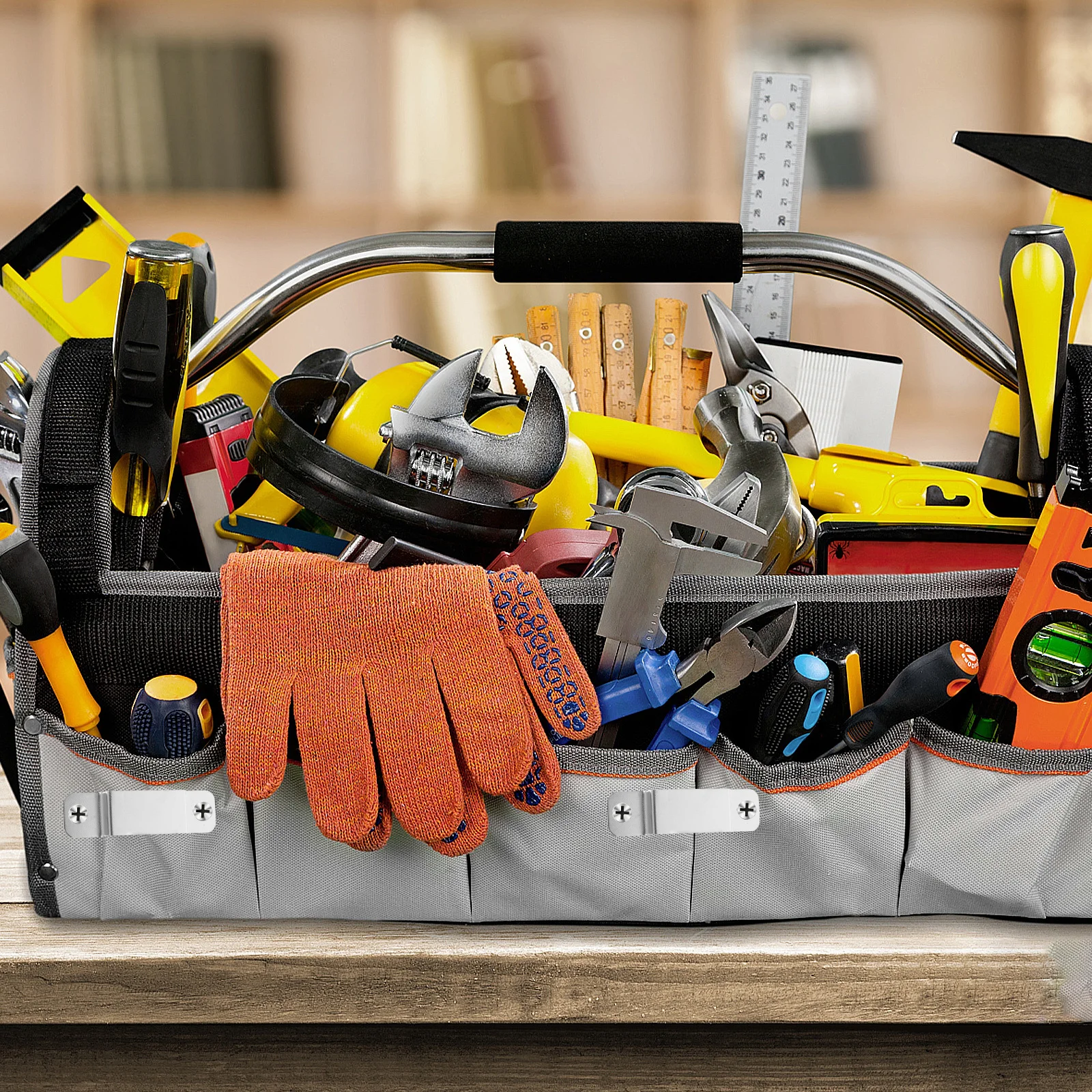 20개 테이프 측정기 홀더 클립 금속 구조 포켓 벨트 사용을 위한 컴팩트한 크기..