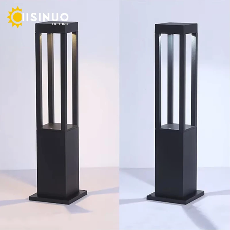 Outdoor Landscape Path Lights 30mc 40cm 60cm 80cm Waterproof Aluminum LED Cuboid Pathway Lighting for Driveway Lawn Patio Garden 6