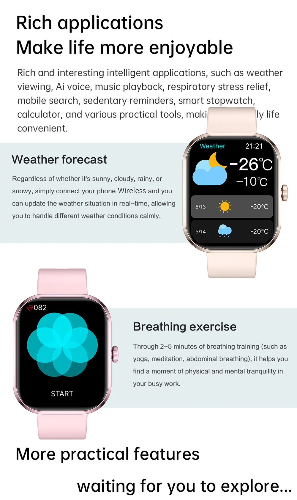 Fitness Tracker Manual Reloj Inteligente Lige LIGE 2025 Smart Band