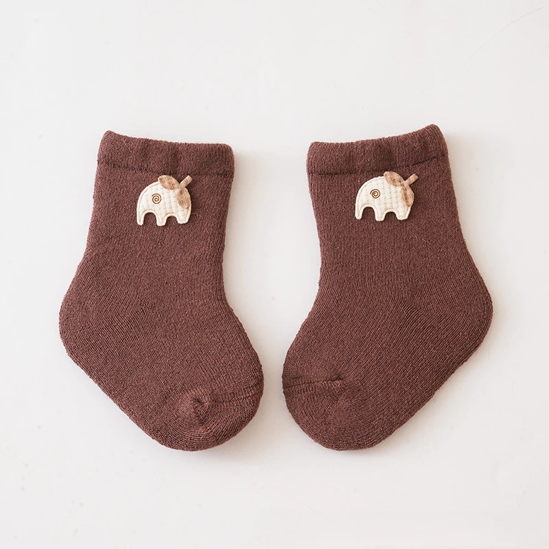 Baby Adorable Animals Pattern Non Slip Floor Socks Breathable Casual Socks for Boys and Girls Kids Indoor Activities