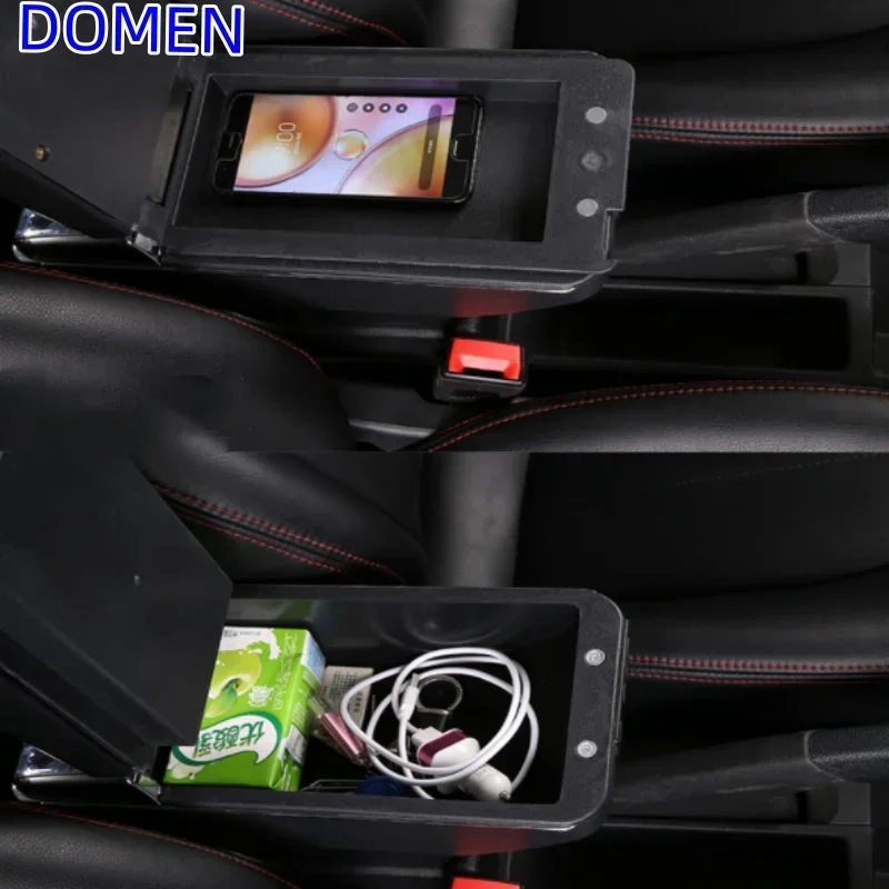 혼다 피트 재즈 3용 암레스트 박스 오리지널 전용 중앙 암레스트 박스 개조 액세서리 듀얼 레이어 USB 충전