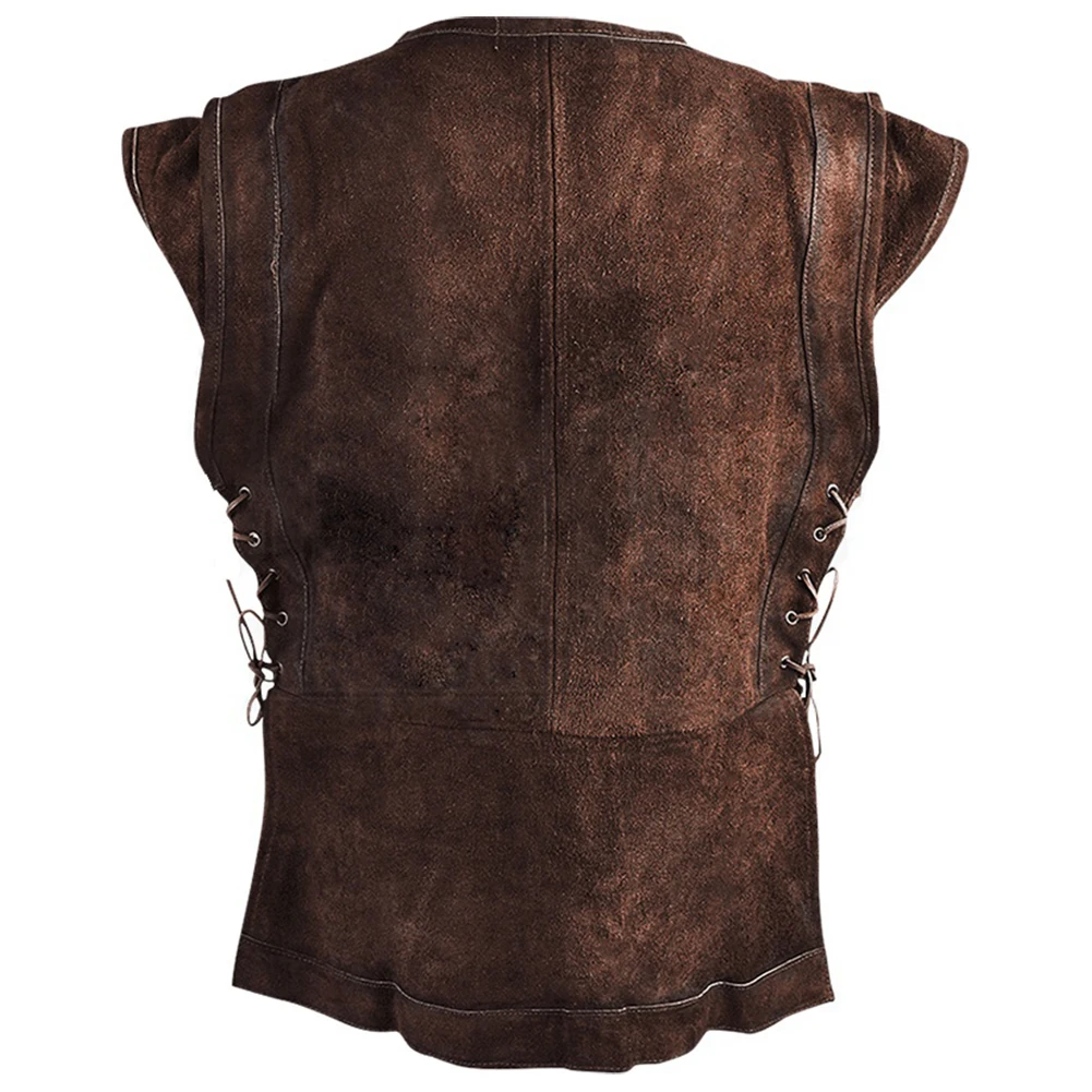 Vintage Sleeveless Vest for Men Gothic Renaissance Waistcoat Bandage Design Soft and Comfortable Ideal for Costume Events