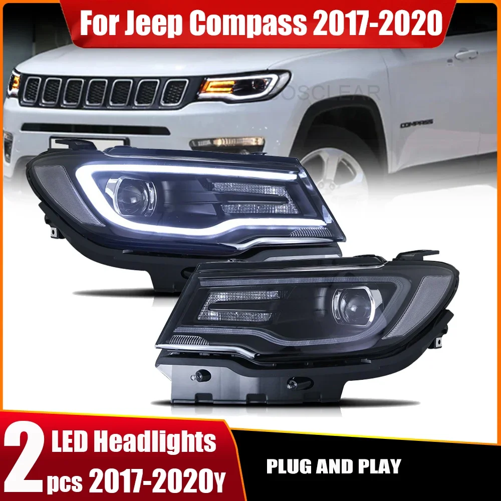Huray Conjunto De Faros Delanteros Para Jeep Compass 2022