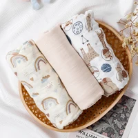 Kangobaby #My Soft Life# New 3pcs Pack Bamboo Cotton Baby Muslin Swaddle Blanket Newborn Wrap Infant Quilt 120x110cm 1