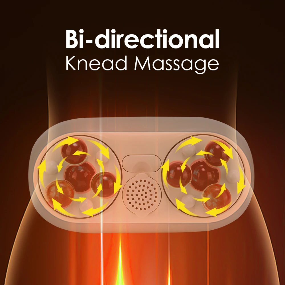 Electric Abdominal Massager Bian Stone Kneading 2-Level Heated Fat Burner 3-Inte