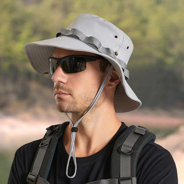 Designer Bucket Hat for Men Pleated Ribbon Breathable Wide Brim