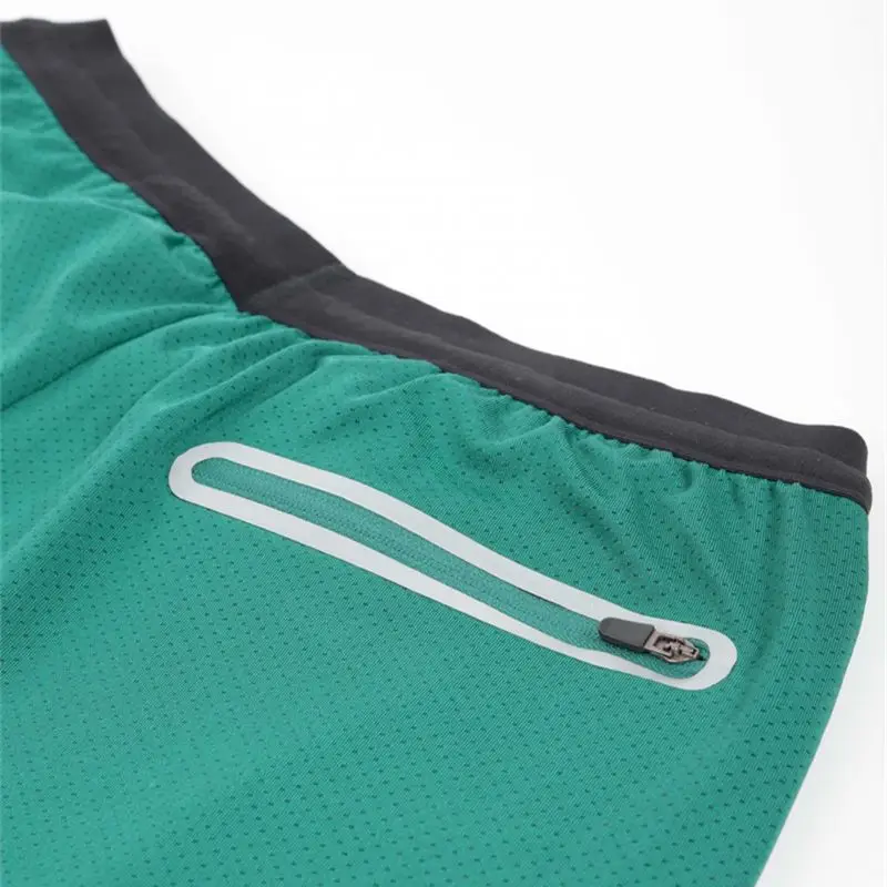 Jogger summer double layered 2-in-1 men's sports pants with tight inner and loose outer fashionable camouflage shorts