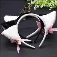 

2022 Cute Cat Ear Pattern Headband for Women Girls Cosplay Hairband Party Headwear Fashion Hair Accessories Lolita Hair Bow