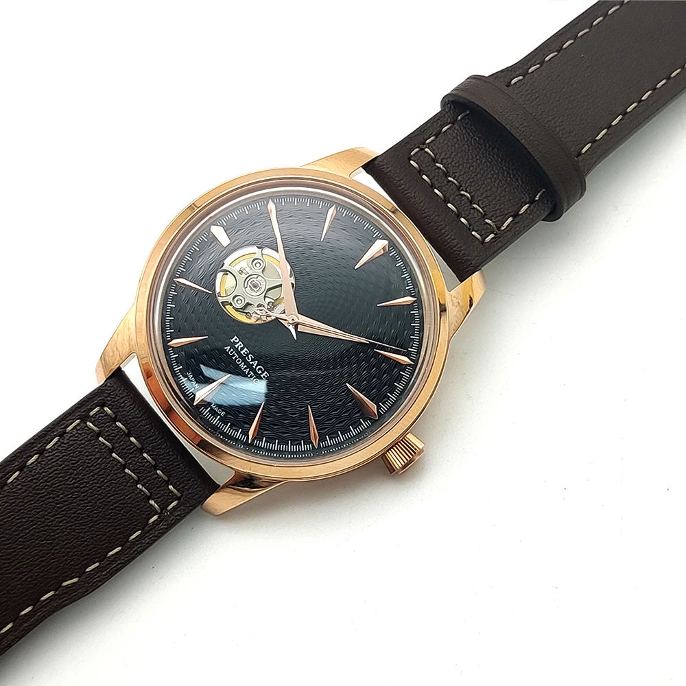 Men's Watch Luxury Business NH38 Mechanical Automatic Watch Sport Leather Waterproof Black Clock Relogio Masculino Cocktail dial