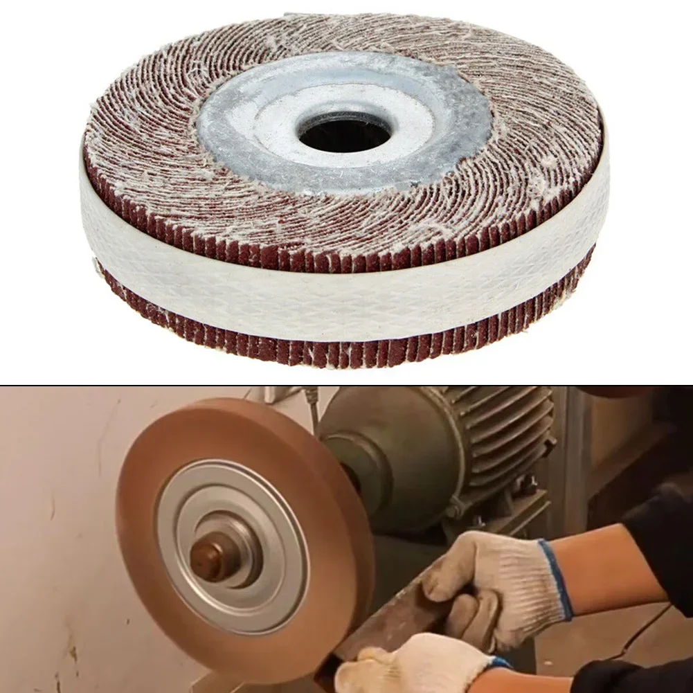 4inch Flap Wheel Sanding Disc Emery Cloth Abrasive Polishing For Metal Wood Sandpaper Rust Removal Abrasive Rotary Tools 30pcs wire wheel brushes 3mm shank remove burrs rust metal non metal surface polishing derusting