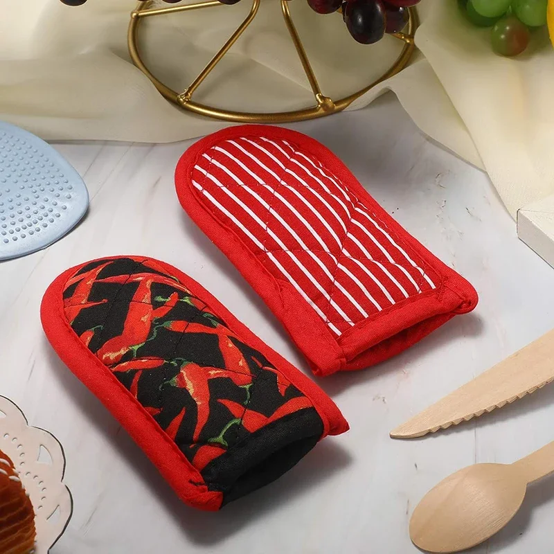 Pan Handle Sleeves 2Pcs Heat-Resistant Skillet Oven Mitts Hot Handle Covers Kitchen BBQ